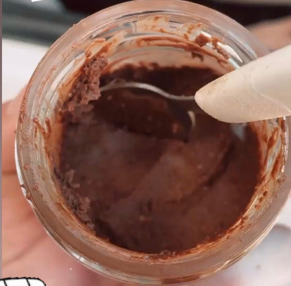 Organic vegan chocolate and hazelnut no-tella