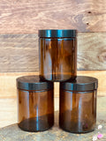 Amber Glass Jar with lid 175ml