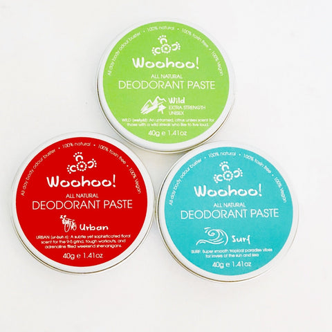 All Natural Travel Tin Deodorant Paste 'Woohoo!' 60g