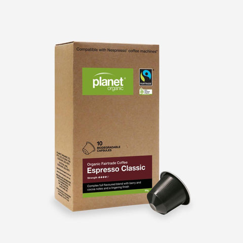 Planet Organic Biodegradable Espresso Capsules 10 pack