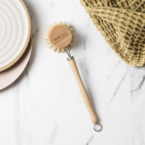 Dish Brush Bamboo Handle, Sisal Bristles EVER ECO