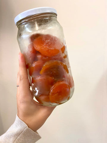 Glazed apricots (non organic, contains sulphur)