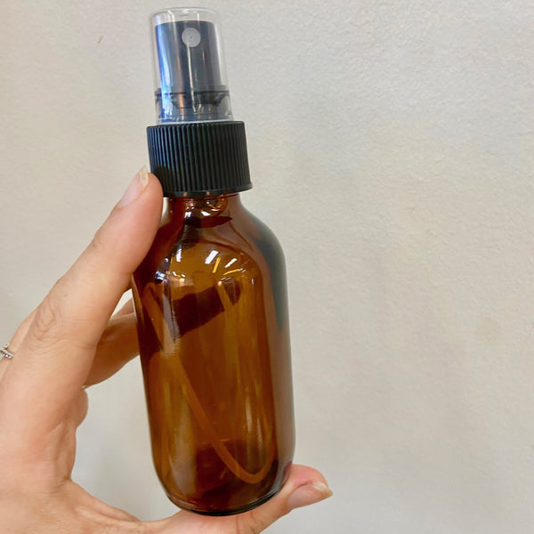 amber glass spray bottle 100ml