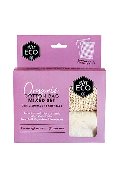 Organic Cotton Produce Bags Mixed 'Ever Eco'