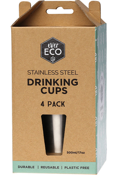 Ever Eco Stainless Steel Drinking Cups 4 pack