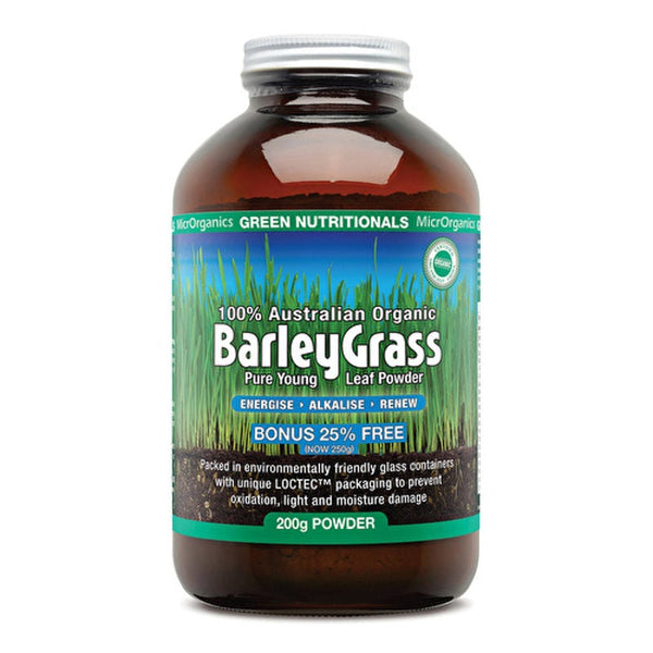 Green Nutritionals 100% Australian Organic Barley Grass Powder 200g