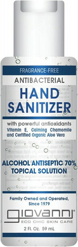 Giovanni Antibacterial Hand Sanitiser Alcohol Antiseptic 70% 59ml