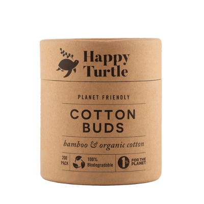 Bamboo and Organic Cotton Buds 'Happy Turtle'