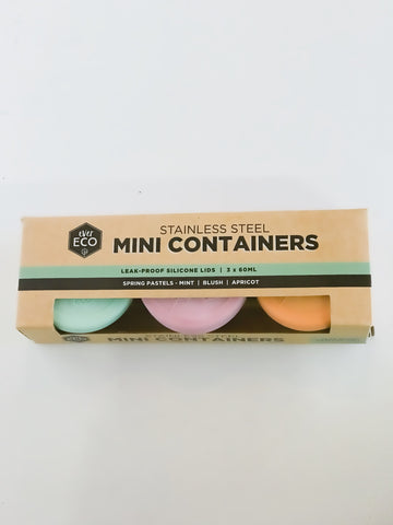 Stainless Steel Mini Containers "Ever Eco" 3x60ml