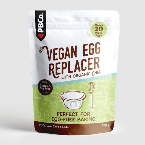 Vegan egg replacer with organic chia PBCo.